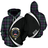 Rose Hunting Modern Tartan Crest Hoodie - Circle Style